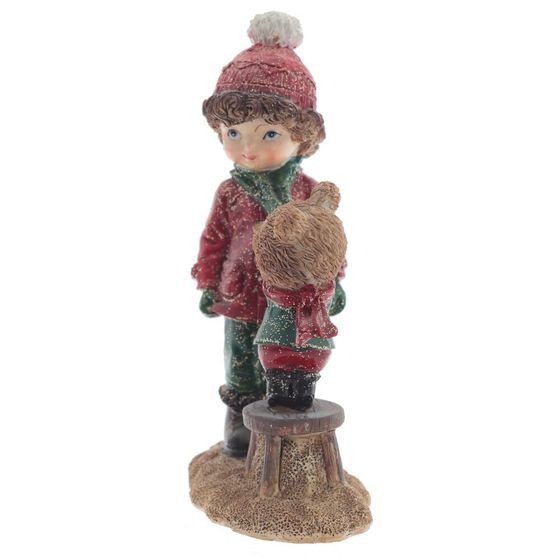 Фигурка декоративная &quot;Мальчик и медвежонок&quot;, L8,5 W5 H13,5 см