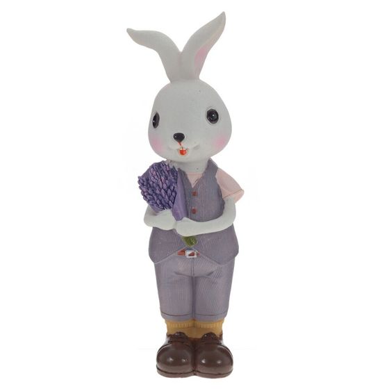 Фигурка декоративная "Заяц", L6,5 W8 H22,5 см, 1 штука, дизайн микс