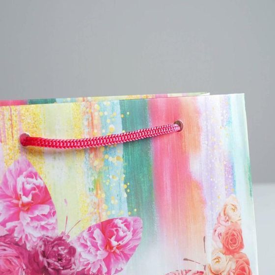 !09 НАБОР 3 ШТУКИ - Пакет ламинированный вертикальный «Бабочки», 18 × 23 × 8 см.