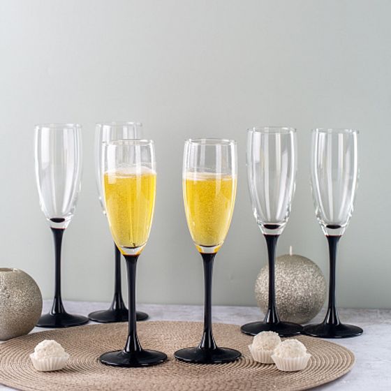 Набор фужеров (бокалов) для шампанского ДОМИНО 6шт 170мл