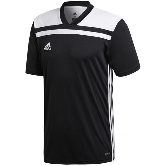 Мужская футболка спортивная черная белая для футбола adidas Regista 18 Jersey M CE8967