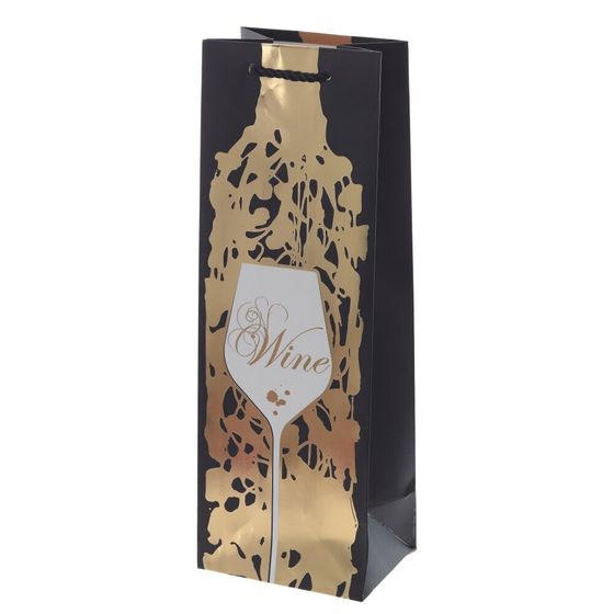 Пакет подарочный (бумага 210г/м2, блок микс 12шт), L12 W9 H35 см, 4в.