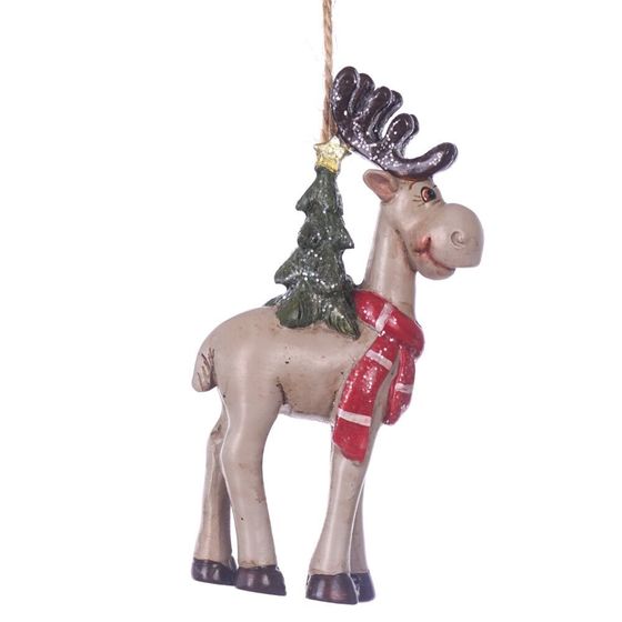 Фигурка декоративная подвесная &quot;Олень&quot;,  L5,5 W2,5 H11 см, 2в.
