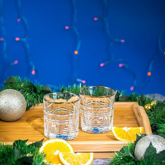 Стакан низкий ДАЛЛАС ГОЛД 2шт 300мл