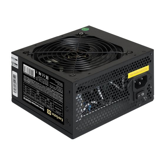 Блок питания 500W ATX Exegate ATX-500NPXE 12cm fan 24 4+4pin 2xPCI-E 5xSATA 3xIDE (EX221638RUS)