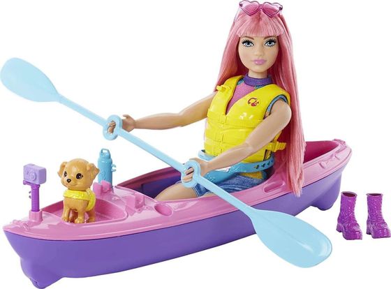 Lalka Barbie Mattel Kemping - Daisy + kajak (HDF75)