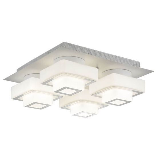 Люстра CUBICO, 4x12Вт LED, 4000-6500K, цвет белый, с ПДУ