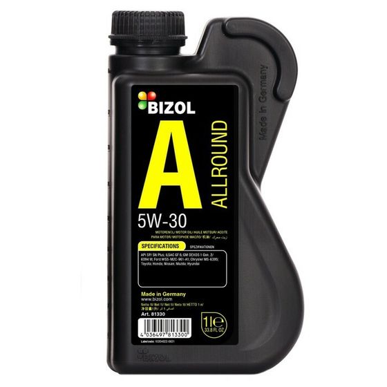 Масло моторное BIZOL Allround 5W-30 SP/SN Plus GF-6A, НС-синтетическое, 1 л