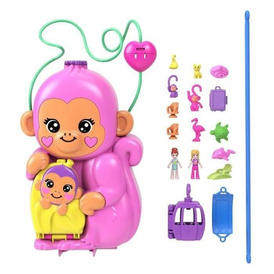 Пупс с аксессуарами Polly Pocket Mommy Monkey and Baby