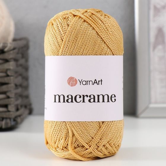 Пряжа &quot;Macrame Макраме&quot; 100% полиэстер 130м/90гр (155 кремовый)