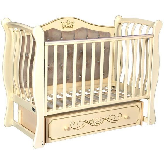 Кровать детская Bellini Tiffany Elegance мягкая спинка, маятник, цвет слоновая кость