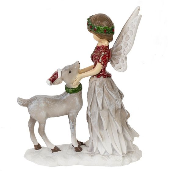 Фигурка декоративная &quot;Фея и олень&quot;, L8,5 W3,5 H10 см