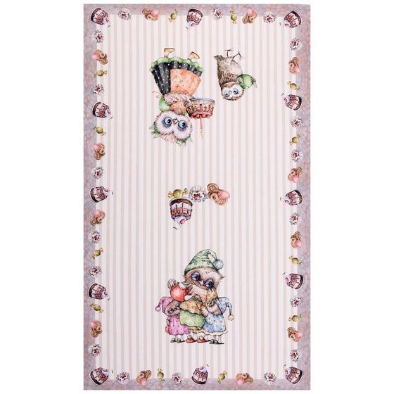 !09 КОМПЛЕКТ ПОЛОТЕНЕЦ 2 ШТУКИ - ПОЛОТЕНЦЕ "СОВУШКИ ", 40Х70 СМ, 100% ХЛОПОК,ТВИЛ, БЕЖ