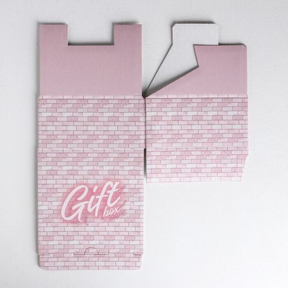 !09 Коробка-пенал (набор 2 штуки) сборная «Gift box» 15 х 15 х 7 см.