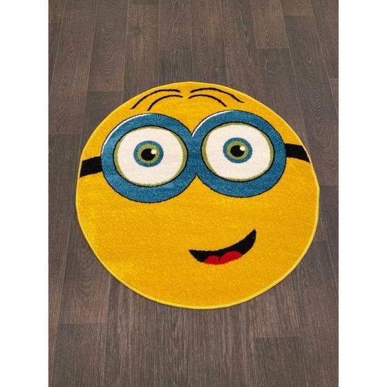 Ковёр круглый Merinos Smile, размер 100x100 см, цвет yellow