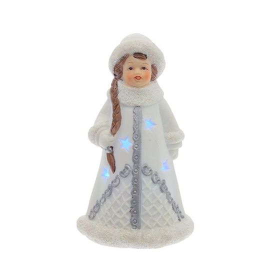 Фигурка декоративная &quot;Снегурочка&quot; с подсветкой, L7 W6 H12 см, 5в.