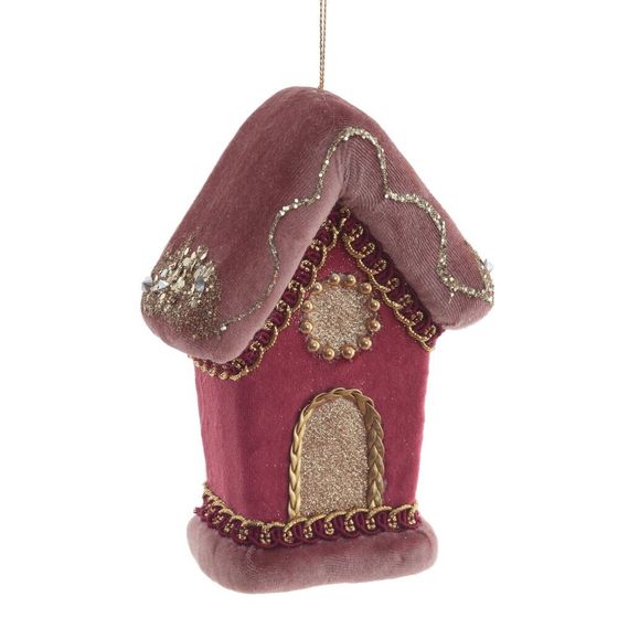 Украшение новогоднее &quot;Домик&quot;, L10,5 W6 H15 см, 4в.