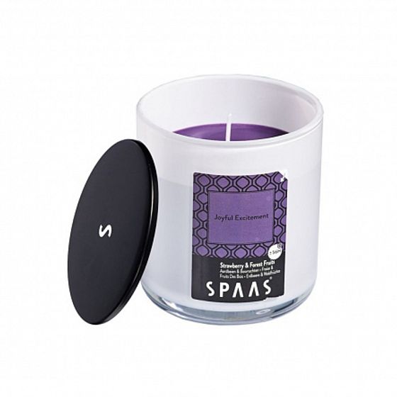 Свеча ароматическая в стакане с алюминиевой крышкой КЛУБНИКА-ЛЕСНЫЕ ЯГОДЫ 9.5х10.5 56ч