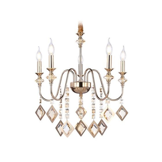 Люстра подвесная с хрусталём Ambrella light, Classic, TR4955, 5хE14, цвет золото