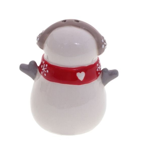 Набор: солонка и перечница &quot;Снеговик меломан&quot;, L6,5 W5 H7,5 см