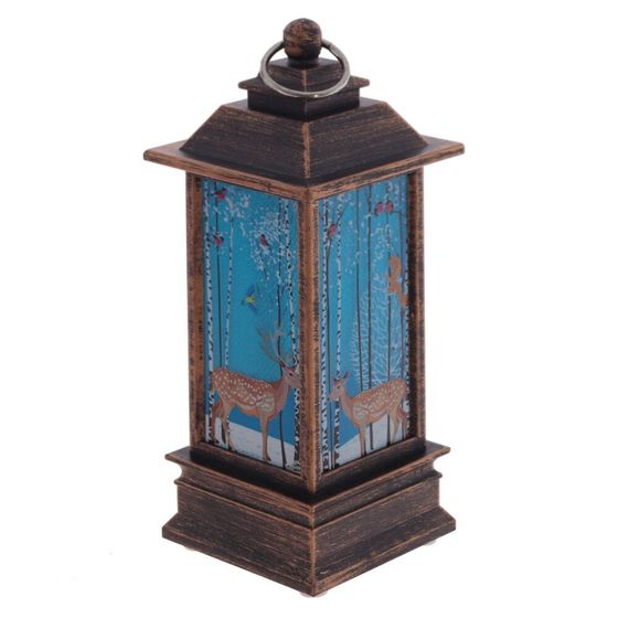 Изделие декоративное &quot;Фонарь&quot; (подсвет, LR44 х3шт) L5 W5 H12,5 см, 3в.