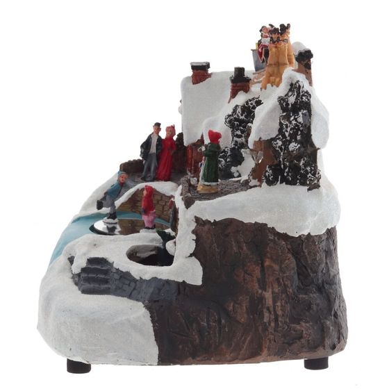 Фигурка декоративная &quot;Рождество&quot; (4 мелодии, подсвет, движ, 3xAA н/п, +USB), L30 W20 H20 см