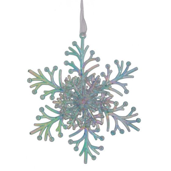 Украшение новогоднее &quot;Снежинка&quot;, L11 W1,5 H13 см, 2в.