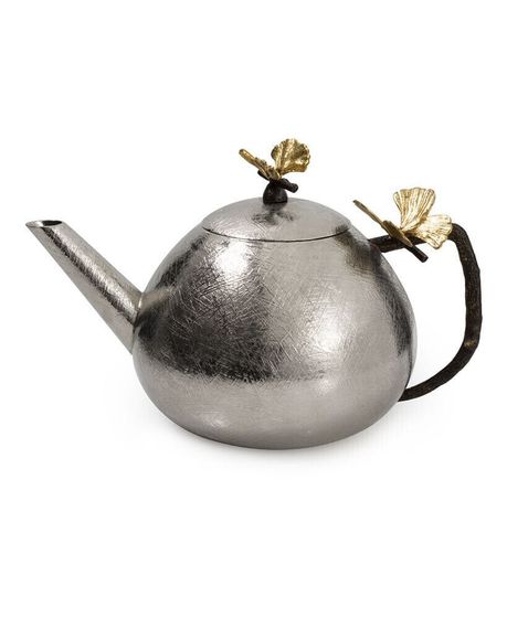 Butterfly Ginkgo Round Teapot