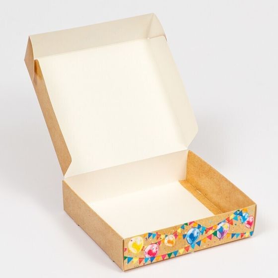 !09 Коробка (набор 5 штук) самосборная "С шариками", 20 х 18 х 5 см.