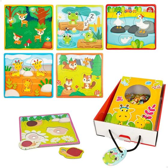 LISCIANI Montessori 6 To Fit Pieces Of Animals Puzzle