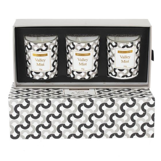 Набор из 3-х свечей ароматических, D 4.5 см, L20,5 W10 H5,5 см