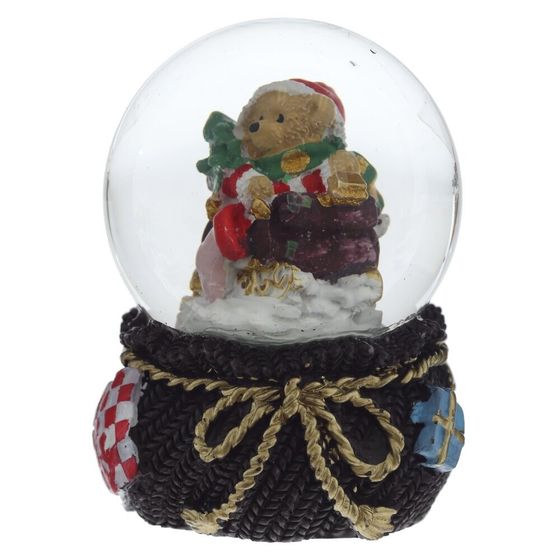 Фигурка декор в стекл шаре &quot;Дед Мороз/Мишка/Олень&quot;, D 4.5 см, L4,5 W5 H6 см, 4в.