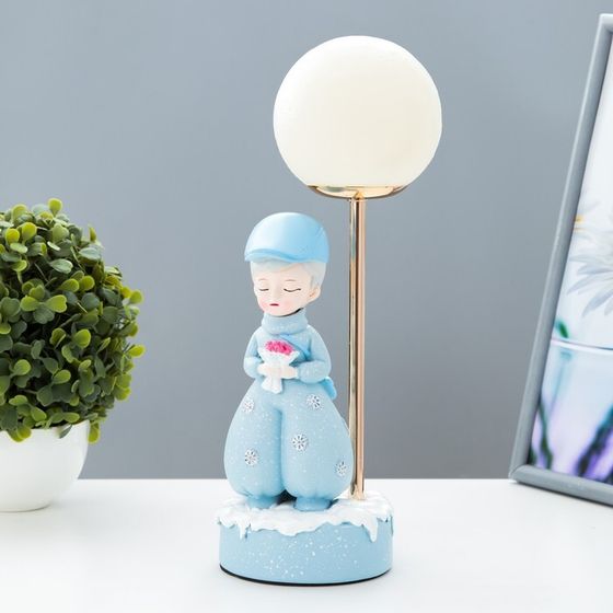 Настольная лампа &quot;Девушка&quot; LED USB голубой 14х10,5х31,5 см RISALUX