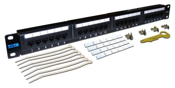 Патч-панель Lanmaster TWT-PP24UTP 19&quot; 1U 24xRJ45 кат.5e UTP