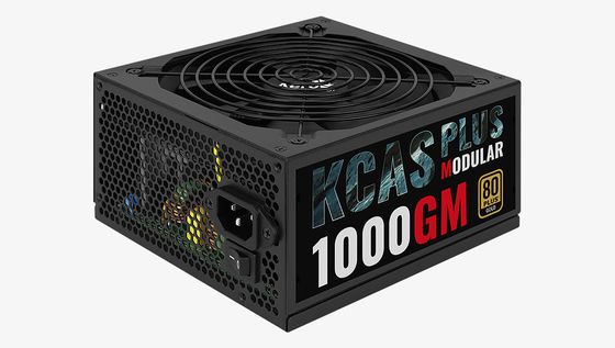 Блок питания 1000W ATX Aerocool KCAS PLUS 1000GM 14cm fan (20+4)pin 2x(4+4)pin 6xPCI-E 10xSATA 6xMolex RTL