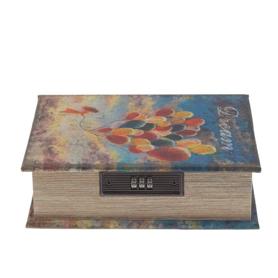 Шкатулка-книга с кодовым замком, L15,5 W7 H22 см