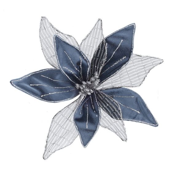 Цветок искусственный &quot;Пуансеттия&quot; (на клипсе), L25 W25 H8,5 см