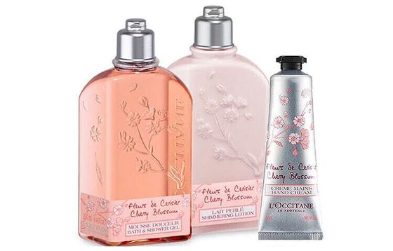 L&#39;OCCITANE Cherry Blossom Body Skincare Product Limited Edition Set Moisturizes And Moisturizes Three-Piece Set