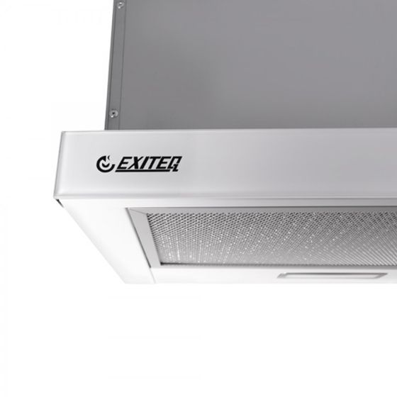Вытяжка встраиваемая Exiteq EX-1076 white glass управление: механическое (1 мотор)