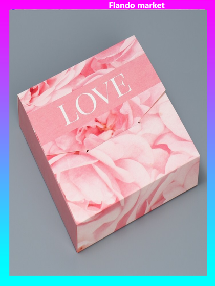 !Складная коробка-конверт 2 штуки «Розы» 15 х 15 х 4 см