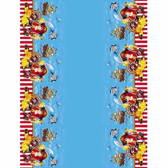 !09 Скатерть полиэтиленовая "Веселый Пират" 140см X 180 см/