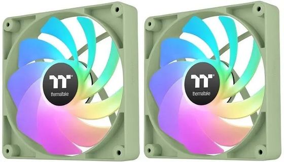 Вентилятор Thermaltake CT120 Sync Matcha Reverse ARGB зеленый 120x25мм - 2шт 2000rpm LED PWM 4pin (CL-F200-PL12MG-A)