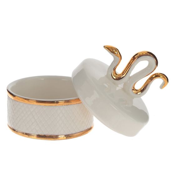 Шкатулка &quot;Змея&quot;, L6 W6 H7,5 см, 2в.