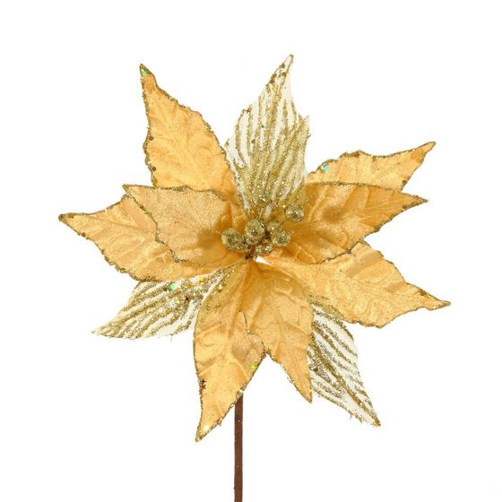 Цветок искусственный &quot;Пуансеттия&quot;, L25 W25 H37 см, 2в.