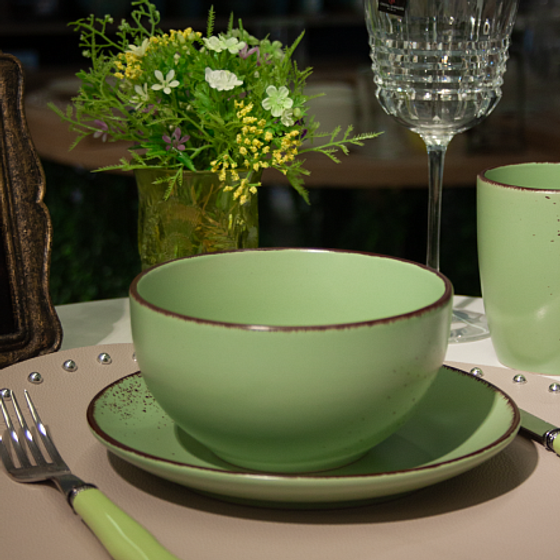 Тарелка десертная OH!SPLASH зеленый 19см