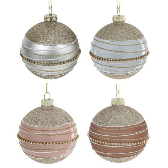 Набор из 12шт Украшение новогоднее "Шар", D 8 см, L35 W25 H8,5 см
