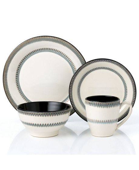 Stoneware Contrast, Set of 16