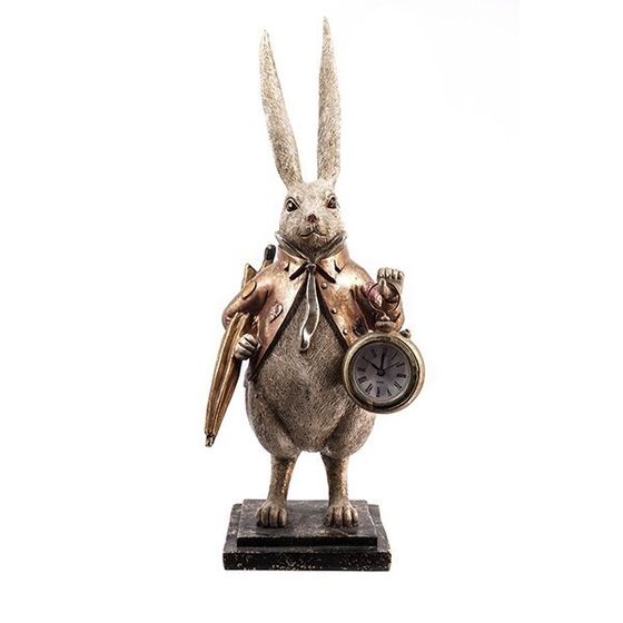 Фигурка декоративная &quot;Кролик&quot; с часами (LR44x1), L15 W12 H37,5 см, 2в.