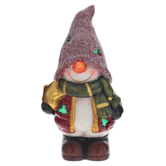 Фигурка декоративная с подсветкой &quot;Снеговик&quot;, L12 W9 H21 см, (2хLR44), 2в.