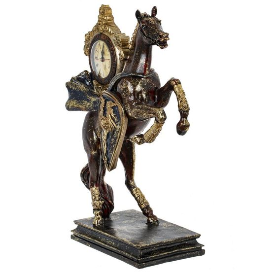 Фигурка декоративная &quot;Лошадь&quot; с часами D8см, (AAx1 н/п), L31,5 W14 H45,5 см